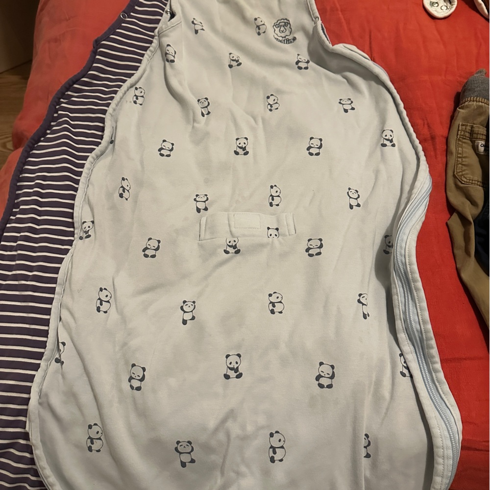 Woolino all season sleep sack panda print